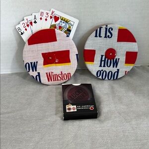 Playing card holder and a deck of cards